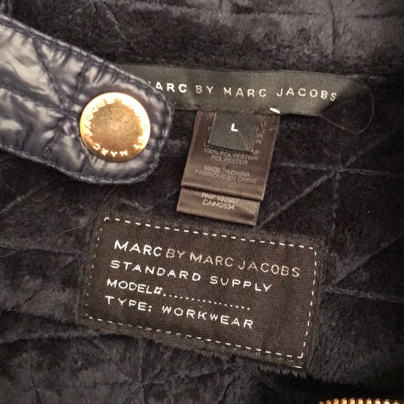 ❌SOLD❌ MARC by MARC JACOBS shiny navy quilted coat - Picture 8 of 8